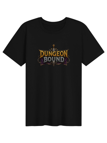 Black Dungeon Bound T-shirt with the Dungeon Bound logo