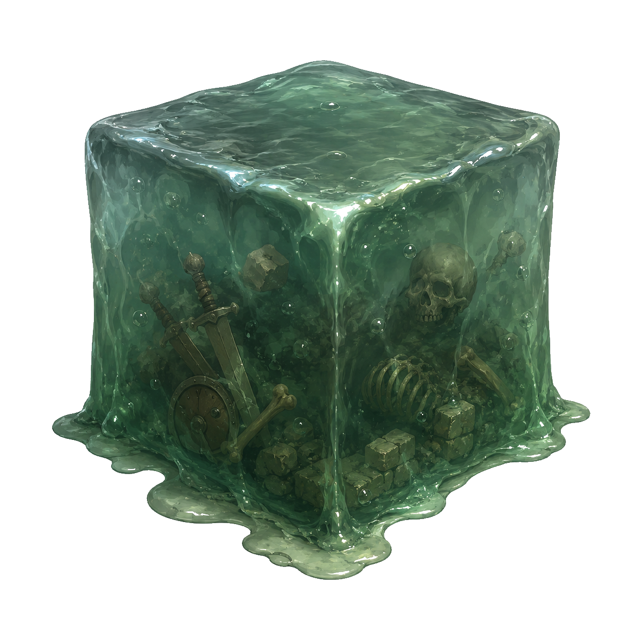 Gel cube render