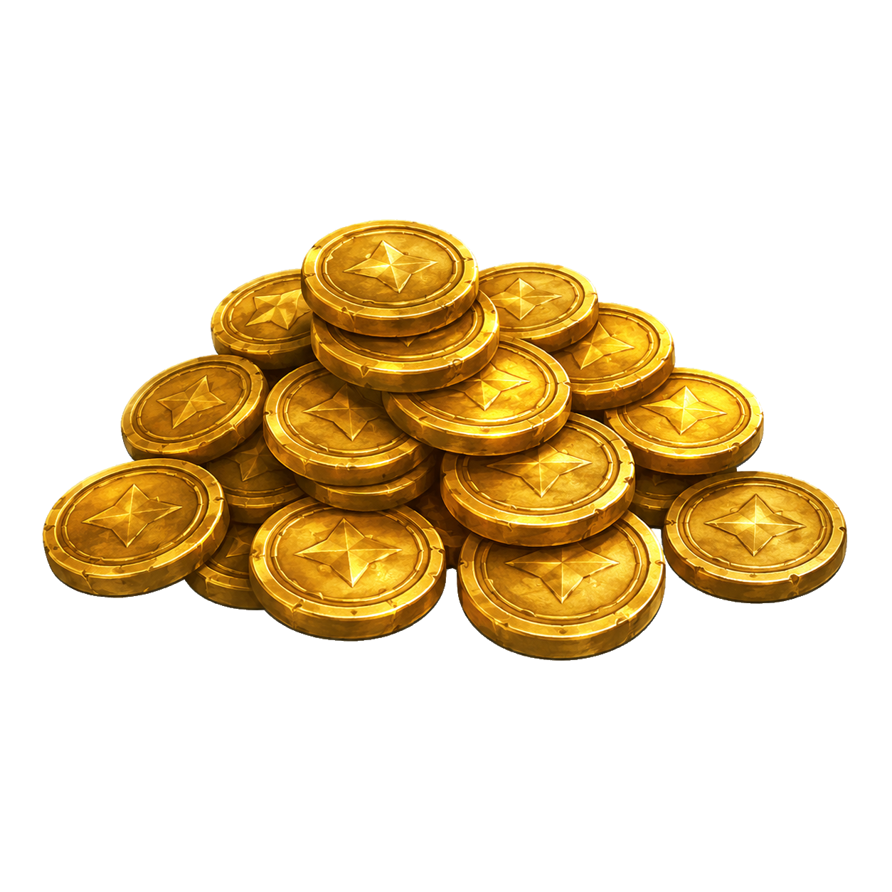 Gold coins render